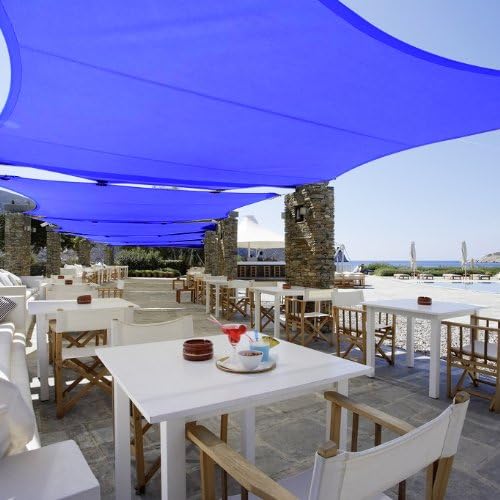 OUTT® Rectangular Patio Sun Shade Sail Awning Shelter Canopy HDPE (blue, 20 x 16.5 Ft)