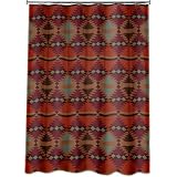 Allure Home Creations Santa Fe Printed on Linen Texture Shower Curtain