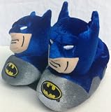 Warner Brothers Batman Dc Comics Plush Soft Sock Top Slipper Shoes Comfy Warm Boy Size 5/6, Great for Halloween, Winter Gift