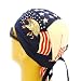 American Bald Eagle Bikers Cap/ Skull Cap/ Bandana/ Headwrap/ Medical Cap, Patriotic Theme, American Flag Design, Black, Red, White and Blue, Patriotic, Breathable 100% Cotton, One Size to Fit Men, Women and Teens, America, USA, Suitable for Athletes, Military, Medical, Healthcare, Bikers, Truckers and Food Workers to Keep Hair Out of Face and Retain Sweat