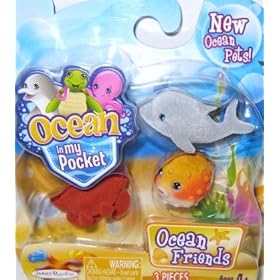 Ocean in My Pocket Friends Puffer Fish Dolphin Crab
