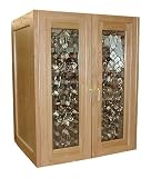 Vinotemp 230 Bonaparte 2 Door Oak Wine Cooler Cabinet