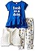 Rosie Pope Baby Girls' 3 Piece Navy Jersey Top, Quilted Jersey Vest and Printed Legging