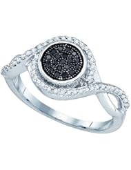 0.20CTW BLACK DIAMOND MICRO-PAVE RING