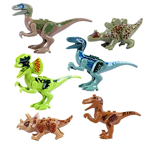 OliaDesign ABS Jurassic World Minifigures Jurassic Park Dinosaur Building Blocks (6 Piece), 3