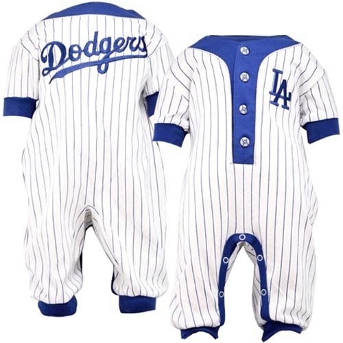 Los Angeles Dodgers Pinstriped Romper , 3 - 6 Months