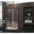 Viertelkreis 6 mm Designer Duschkabine Duschabtrennung Eck-Dusche Echt Glas 90 x 90 x 195 cm SHELL