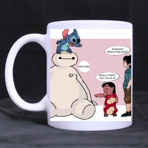 2buymore Mug lilo and stitch grown up 11 OZ White Mug 100% Ceramic Coffee/Tea White Cup