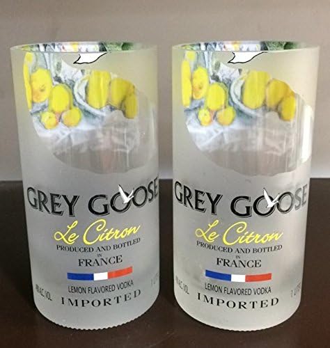 Grey Goose "Le Citron" Lemon Flavored Tall Glasses Set of Two