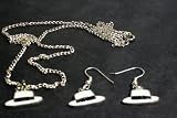 Mini Fedora Earrings & Matching Necklace