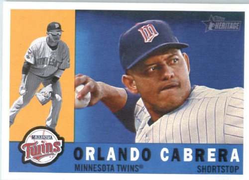 2009 Topps Heritage Baseball Card #656 Orlando Cabrera Minnesota Twins Mint Condition - Shipped In Protective Screwdown Display Case!