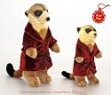 Meerkat Soft Toy in Red Bath Robe - 24cm Plush by Keel Toys