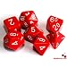 Poly Dice Set, Red, 7 Polyhedron Dice Set D4 D6 D8 D10 D12 D20 D00