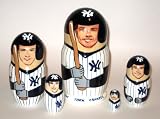 MLB Baseball New York Yankees * Hall of Fames * or Any Team your choice Russian Nesting doll 5 pcs / 6 in