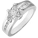 1ctw Princess Diamond Ring in 14k White Gold (HI/I1)