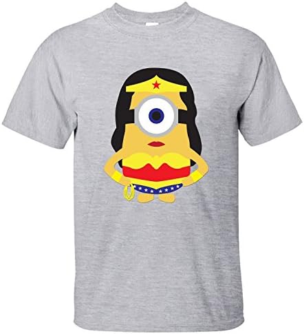TCOO Men's Wonder Woman Minion T-Shirt grey M