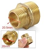 1 x 4/5 Brass Male Threaded Reducer Pipe Adapter Fitting