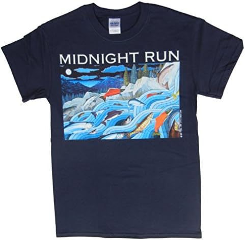 Ray Troll Men's Midnight Run T-Shirt XL Navy Blue