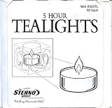 NEW, TEALIGHTS, CANDLE, BURNS up to 5 HOURS, 1 1/2 ROUND, TEA LIGHT, BOX of 50, TEALIGHT, CANDLES, TEA LIGHTS,TEA LIGHT, STERNO GROUP,