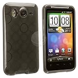 Clear Smoke Circle Rubber Cover Case For HTC Inspire 4G