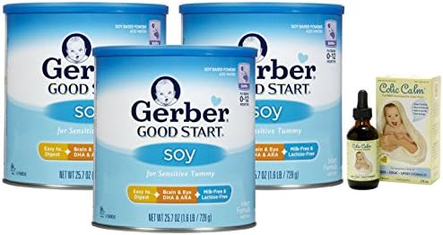 Gerber Good Start Soy Powder Infant Formula 3 Pack with Colic Gripe Water