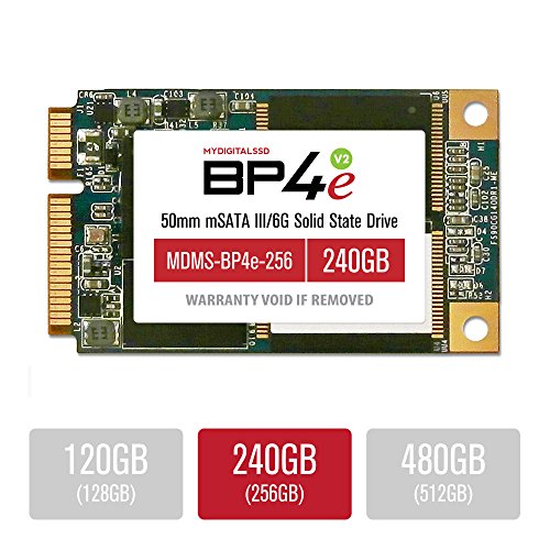 MyDigitalSSD 240GB (256GB) Bullet Proof 4 Eco (BP4e V2) 50mm SATA III (6G) mSATA SSD Solid State Drive - MDMS-BP4e-256