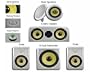 Acoustic Audio HD516 5.1 In-Wall/Ceiling 6-Piece Home Speaker System