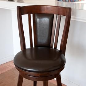 Hillsdale 30-in. Doncaster Swivel Bar Stool Color - Brown Cherry by Hillsdale