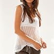 Hard Tail Medallion Burnout Slouchy Mesh Tank