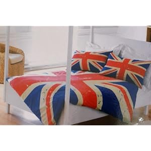 Parure Housse de Couette avec le drapeau anglais Union Jack 198 cm x 198 cm - 2 personnes
