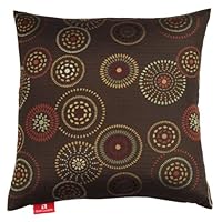 Seven Comforts Premium Decorative Throw Pillow - 20 x 20 x 6, Polyester Jacquard - Chocolate Brown