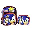 Sonic the Hedgehog Large Backpack and Lunch Box - Whoos Blue 16 Inch Boys - Ah