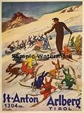Ski St Anton Arlberg School Rabbits Hannes Schneider Instructing Austria Skiing Ski Winter Sport in Europe 36 X 48 Image Size Vintage Poster Reproduction 51NvtKoYgwL. SL160 Ski St Anton Arlberg School Rabbits Hannes Schneider Instructing Austria Skiing Ski Winter Sport in Europe 36 X 48 Image Size Vintage Poster Reproduction