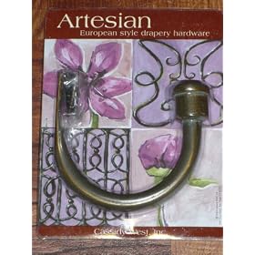 Artesian European Style Drapery Hardware: Portico Tie-back, Painted Bronze Finish by Cassidy West, Inc.