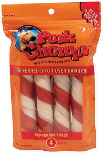 Scott Pet 4 Count Pepperoni Twist Pork Chomps (1 Pouch)