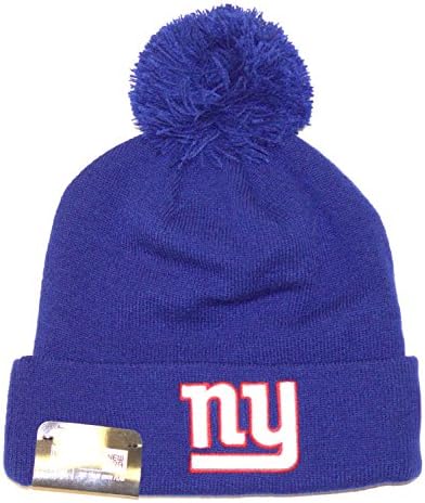 NFL Licensed New Era Basic Pom Beanie (New York Giants)