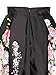Choies Women's Black Sakura Print High Waist Maxi Skirt S