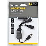 Targus 4-Port USB 2.0 Bend-A-Hub with Mini-USB Adapter ACH103US1 (Black)