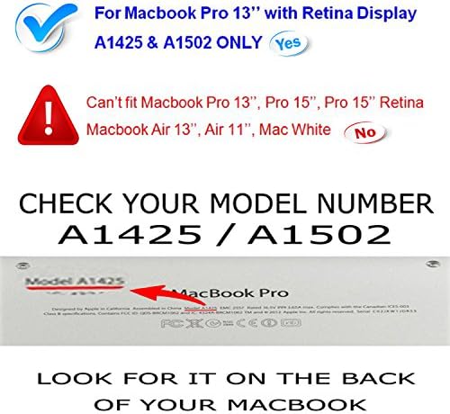 Smart Tech ® New Arrival 2 in 1 Rubber Coated Matte Solid Hardshell Case Cover for MacBook Retina 13.3" 13-Inch (A1502 and A1425) + Transparent Keyboard Cove (red)