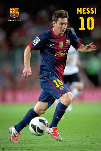 poster messi belle action fc barcelone poster messi