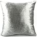 Flocking Dandelion Grey Black White Throw Pillow Case Decor Cushion Covers Square 1818 Inch Cotton Blend (grey)