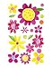 Wallies Whimsical Girly Flowers Peel & Stick Decals