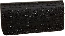 La Regale Satin Beaded Shoulder Clutch