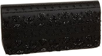 La Regale Satin Beaded Shoulder Clutch