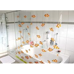 HAB & GUT (DV044) Duschvorhang 180 x 180 mit Fischen