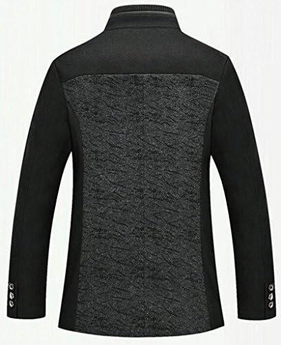 Wellians Men's Wool Overcoat Slim Modern Button Trench Jacket