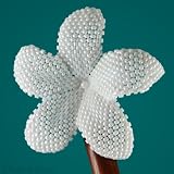 Hawaiian Plumeria flower - bright pearly white - beaded bridal flower (hair stick)