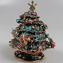 Crystal Jeweled Trinket Box - X'mas Tree J502