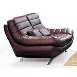 Whiskey Armen Living Riviera Leather Loveseat