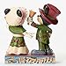 Disney Traditions by Jim Shore Christmas Mickey and Minnie Stone Resin Figurine, 6”